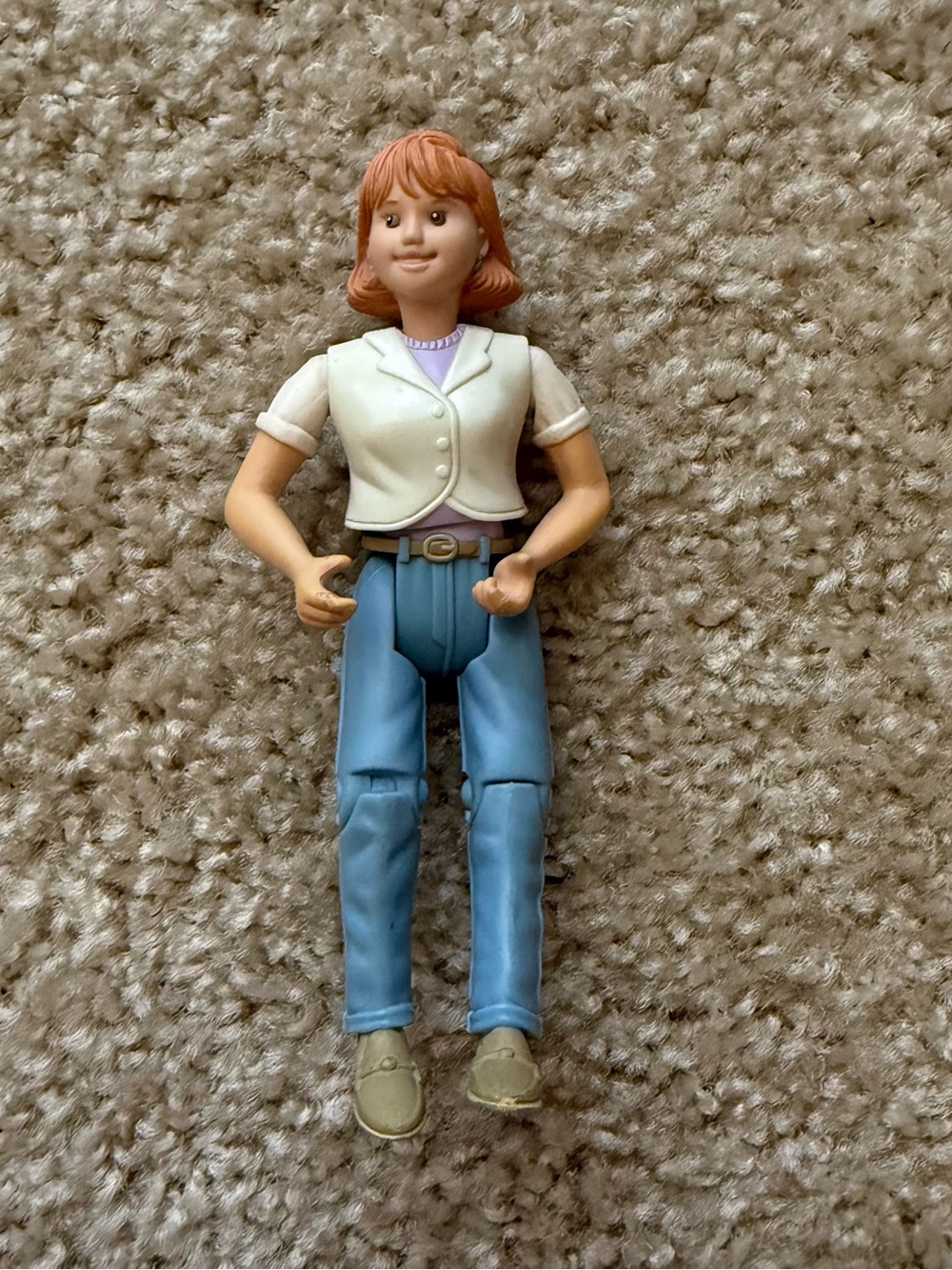 Fisher Price Loving Family MOM WIFE MOTHER doll dollhouse white shirt blue jeans